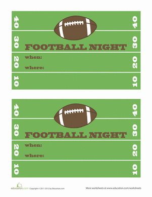 Football Night Invitations