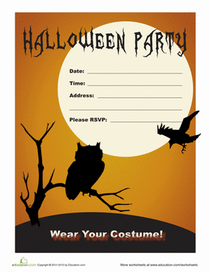 Creepy Owl Halloween Party Flyer