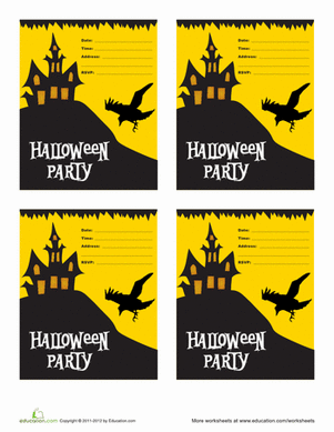 Haunted Manor Halloween Party Invitations