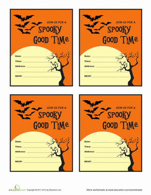 Printable Invitations for Halloween!