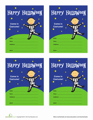 "Come in Costume!" Halloween Party Invitations