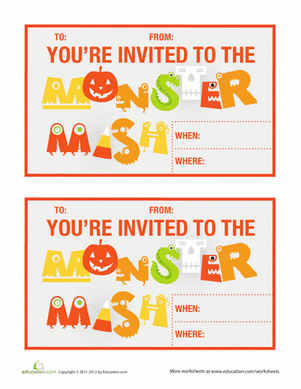 Monster Mash Bash Invitation