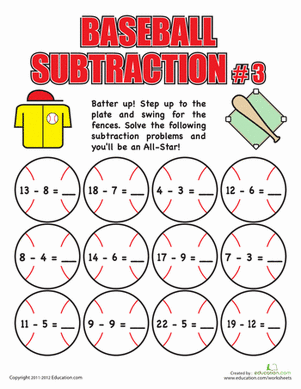 Baseball Subtraction #3