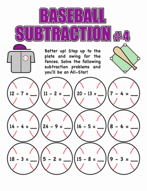 Baseball Subtraction #4