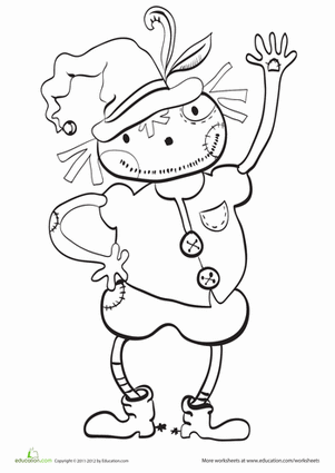 Scarecrow Coloring Sheet