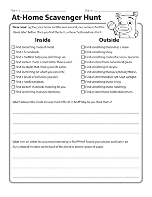 At-Home Scavenger Hunt