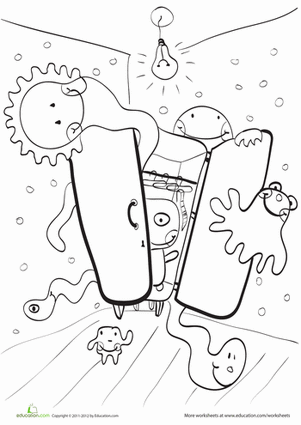 Halloween Ghosts Coloring Page