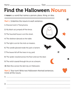 Find the Halloween Nouns