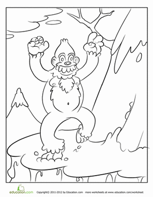 Color a Yeti!