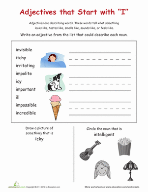 Adjectives That Start With "I"
