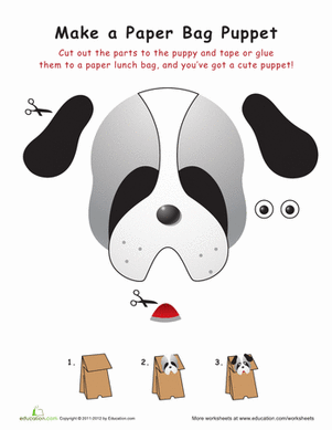 Puppy Paper Bag Puppet