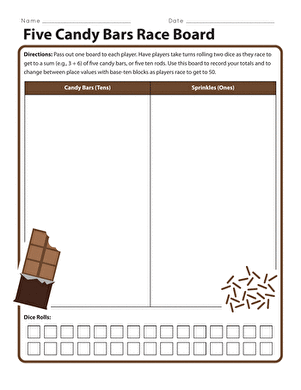 Five Candy Bars Race Board