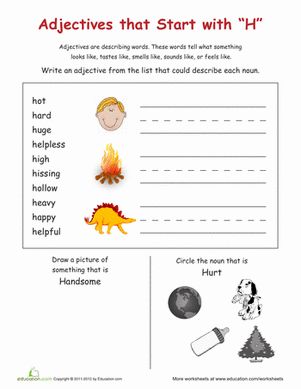 Adjectives That Start With "H"