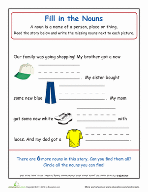 Noun Practice: Shopping