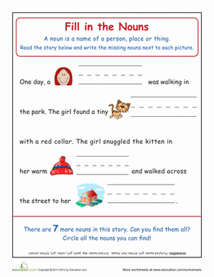 Noun Practice: Finding a Kitten