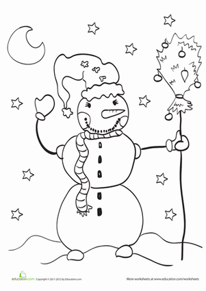 Snowman Coloring Sheet