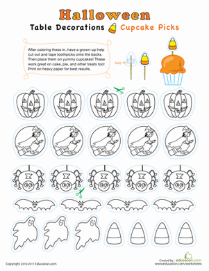Halloween Cupcake Picks