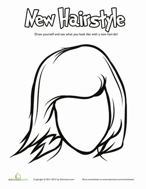 Hairstyle Coloring: Side-Swept