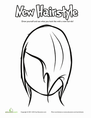 Hairstyle Coloring: Droopy Hair