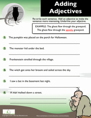 Adding Adjectives: Halloween