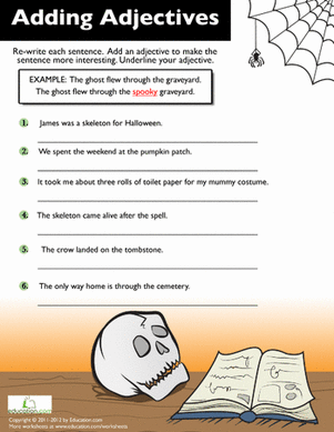 Adding Halloween Adjectives