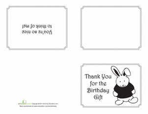 Birthday Thank You Card