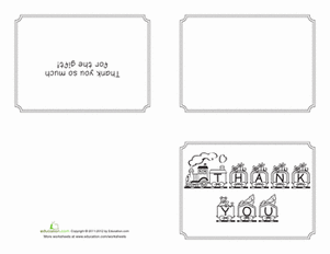 Train Thank You Card