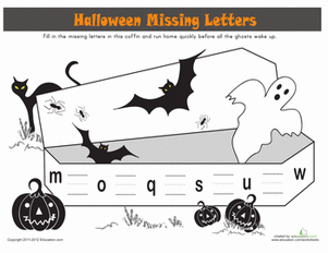 Halloween Letters Graveyard