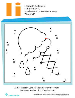 Alphabet Dot-to-Dot: I