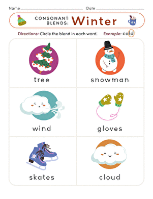 Consonant Blends: Winter