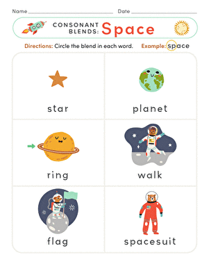 Consonant Blends: Space