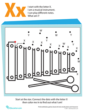 Alphabet Dot-to-Dot: X