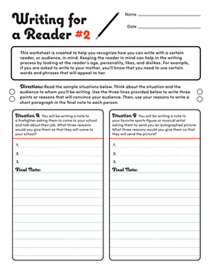 Writing for a Reader #2