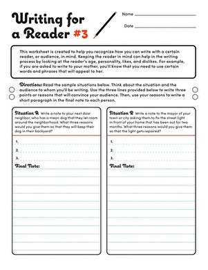 Writing for a Reader #3