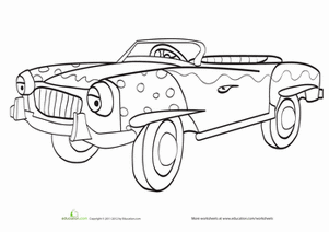 Toy Car Coloring Page