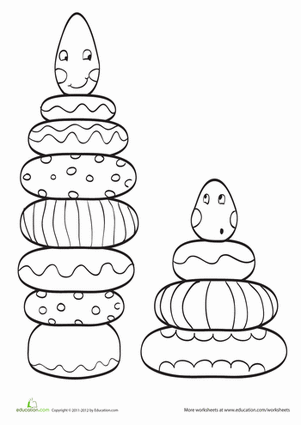 Toy Pyramid Coloring Page