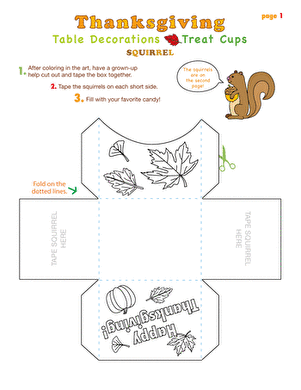 Craft Thanksgiving Treat Cups