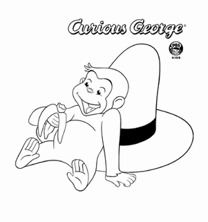 Curious George Coloring Page