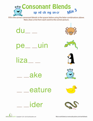 Phonics: Consonant Blends 3