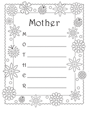 Acrostic Poem: "Mother"