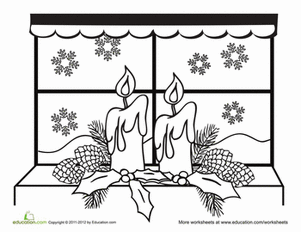 Candle Coloring Page