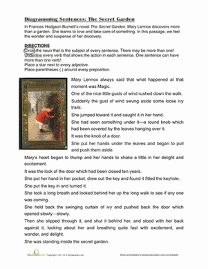 Diagramming Sentences: The Secret Garden
