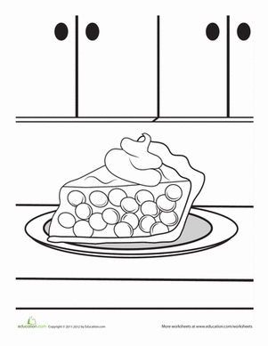 Pie Coloring Page