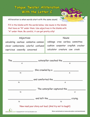 Advanced Alliteration Tongue Twisters: "C"