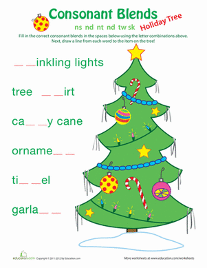 Holiday Consonant Blends