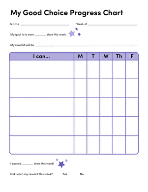 My Good Choice Progress Chart