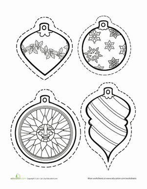 Color Christmas Ornaments