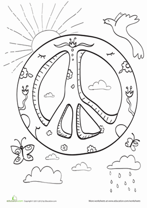 Peace Coloring Page