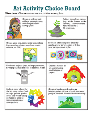 Art Activity Choice Board
