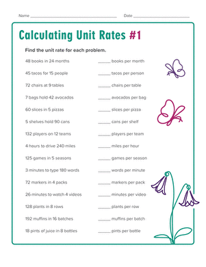 Calculating Unit Rates #1